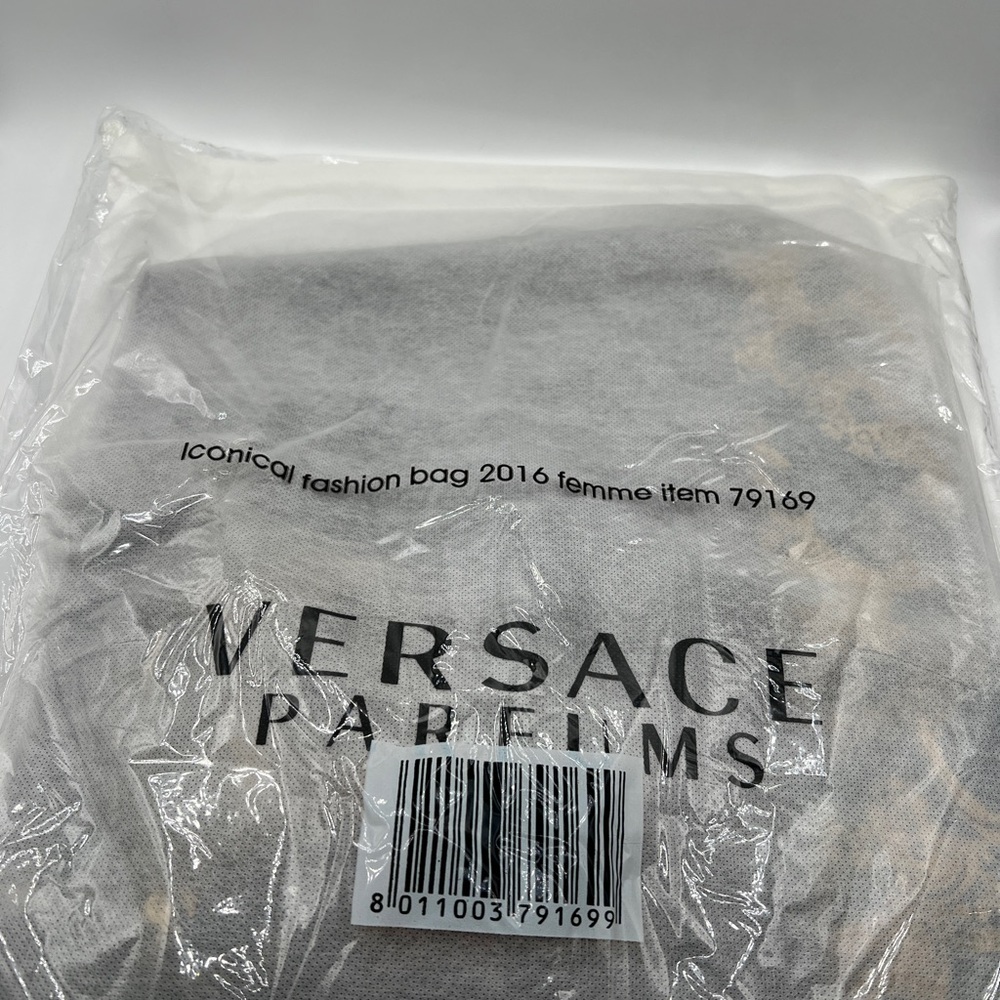 Versace Parfums Black and Gold Weekender Tote Purse Travel Bag NEW Authentic - Picture 6 of 6